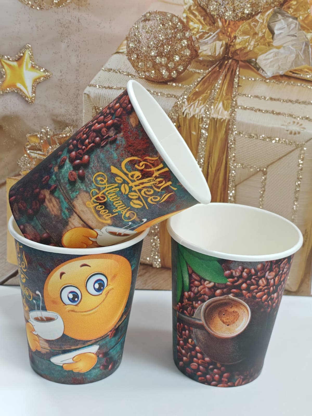 Бум стакан РК 0,250мл d80 ГН Солнце-Кофе 1250\50\25 50шт