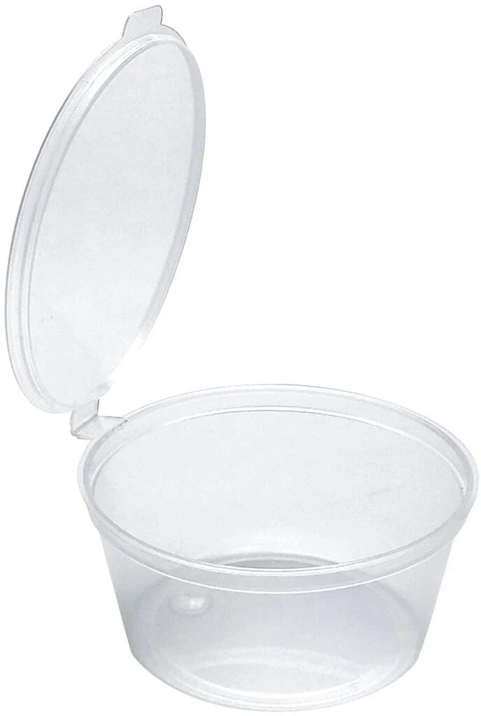 Соусник 50мл с верхнем закрытием крышки прозрачный Каштан (1280/80/1) 80шт