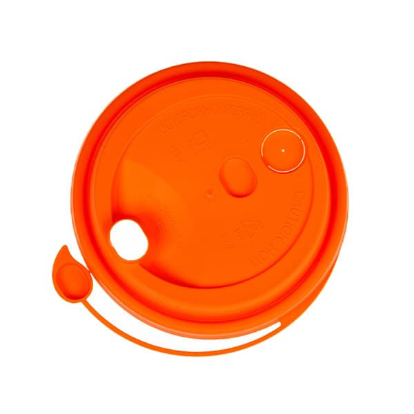 Крышка для стак. ВЗЛП d90мм 0,300\0,500мл ПП ОРАНЖЕВАЯ 1000\50\20 50шт