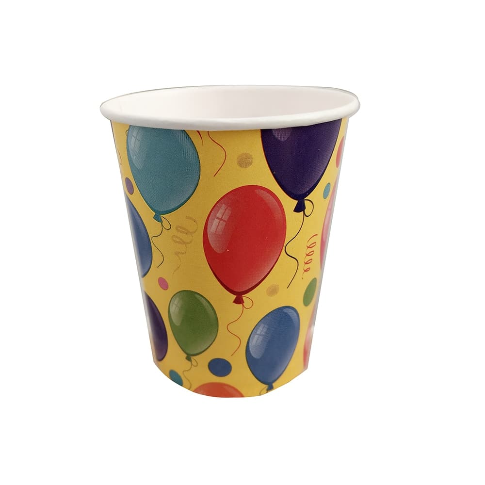 Бум стакан Папирус 0,250мл d80 Шары желтые 1000\50\20 50шт