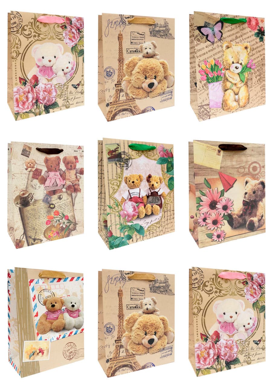 Бум пакет 18*23 Цветы (20шт) микс 1шт