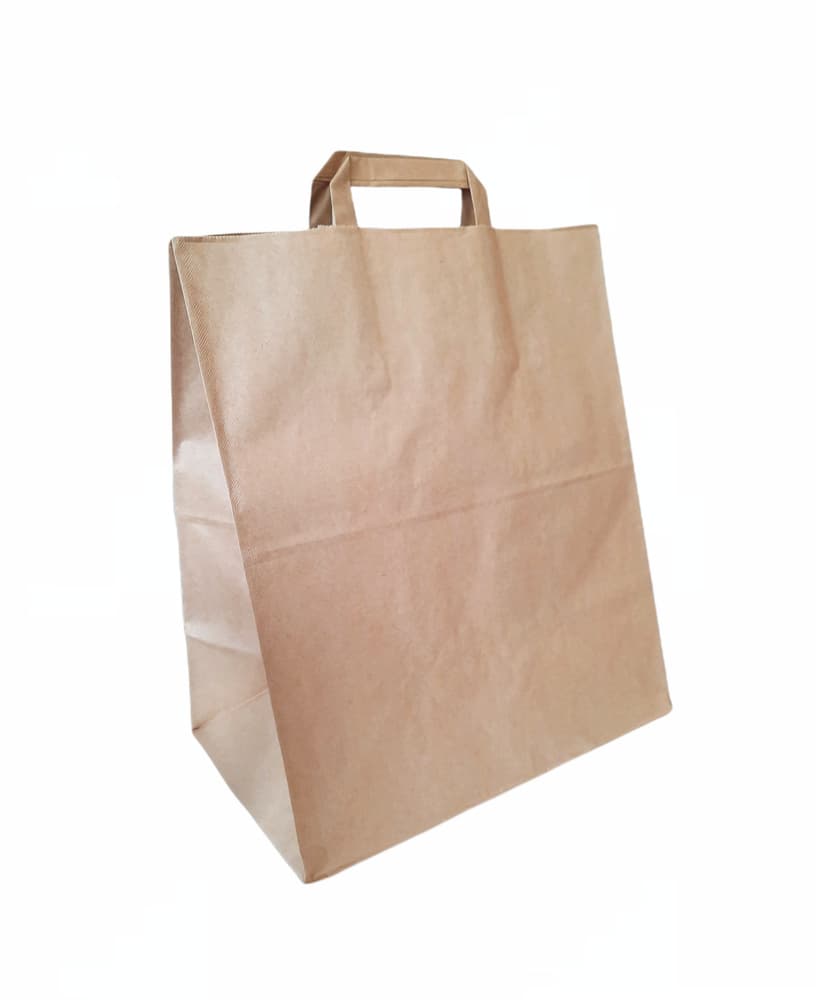 Пакет крафт с ПЛОС.ручками 280*150*320мм б/п 70гр/м2 (250/50/1) 1шт