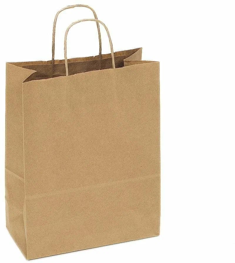 Пакет крафт с КРУЧ.ручками 220*120*250мм б/п 80гр/м2 (250/1) 1шт