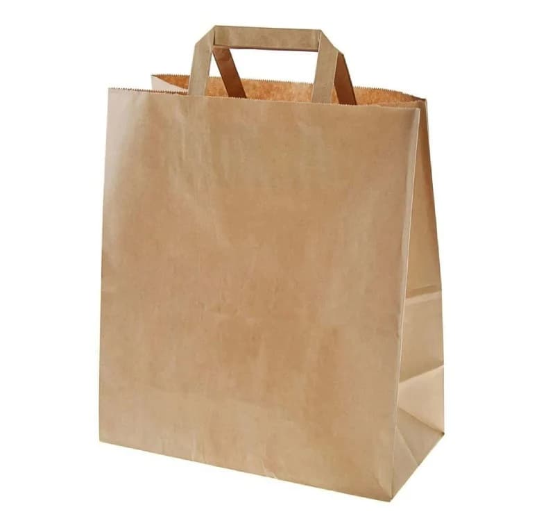 Пакет крафт с ПЛОС.ручками 350*150*450мм б/п 70гр/м2 (200/50/1) 1шт