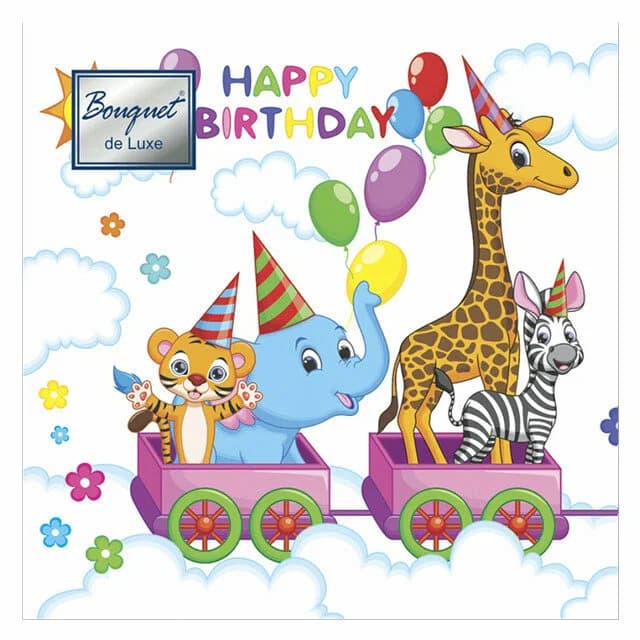 Салфетки 33*33 3сл (Art Bouquet) 20л\12уп Зоопарк 1шт