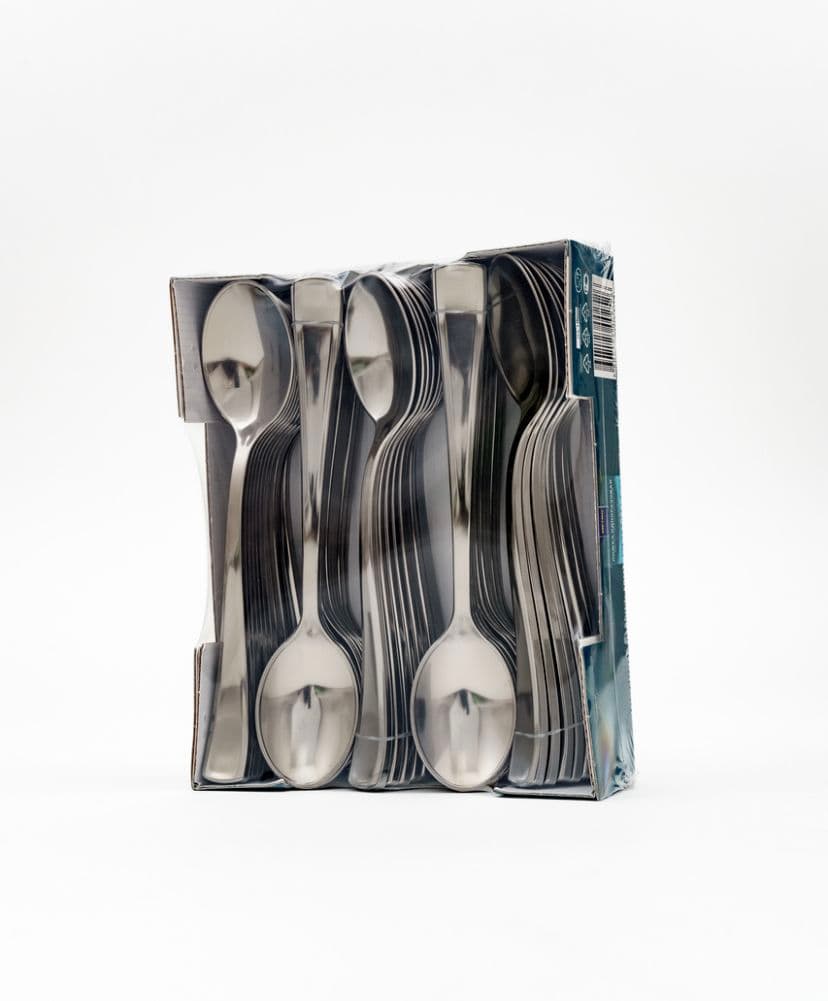 Ложка столовая ПС 175мм Металлизированная СЕРЕБРО 1000\50\20 компакт 50шт