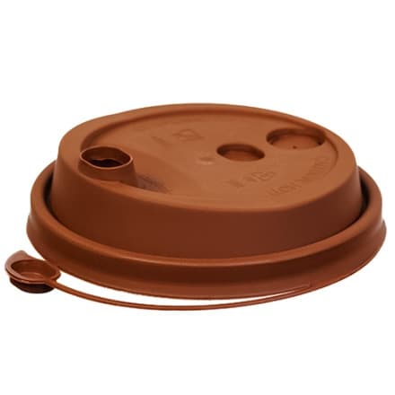Крышка для стак. ВЗЛП d80мм 0,250\0,330мл ПП КОРИЧНЕВАЯ МАТОВАЯ 1000\50\20 50шт