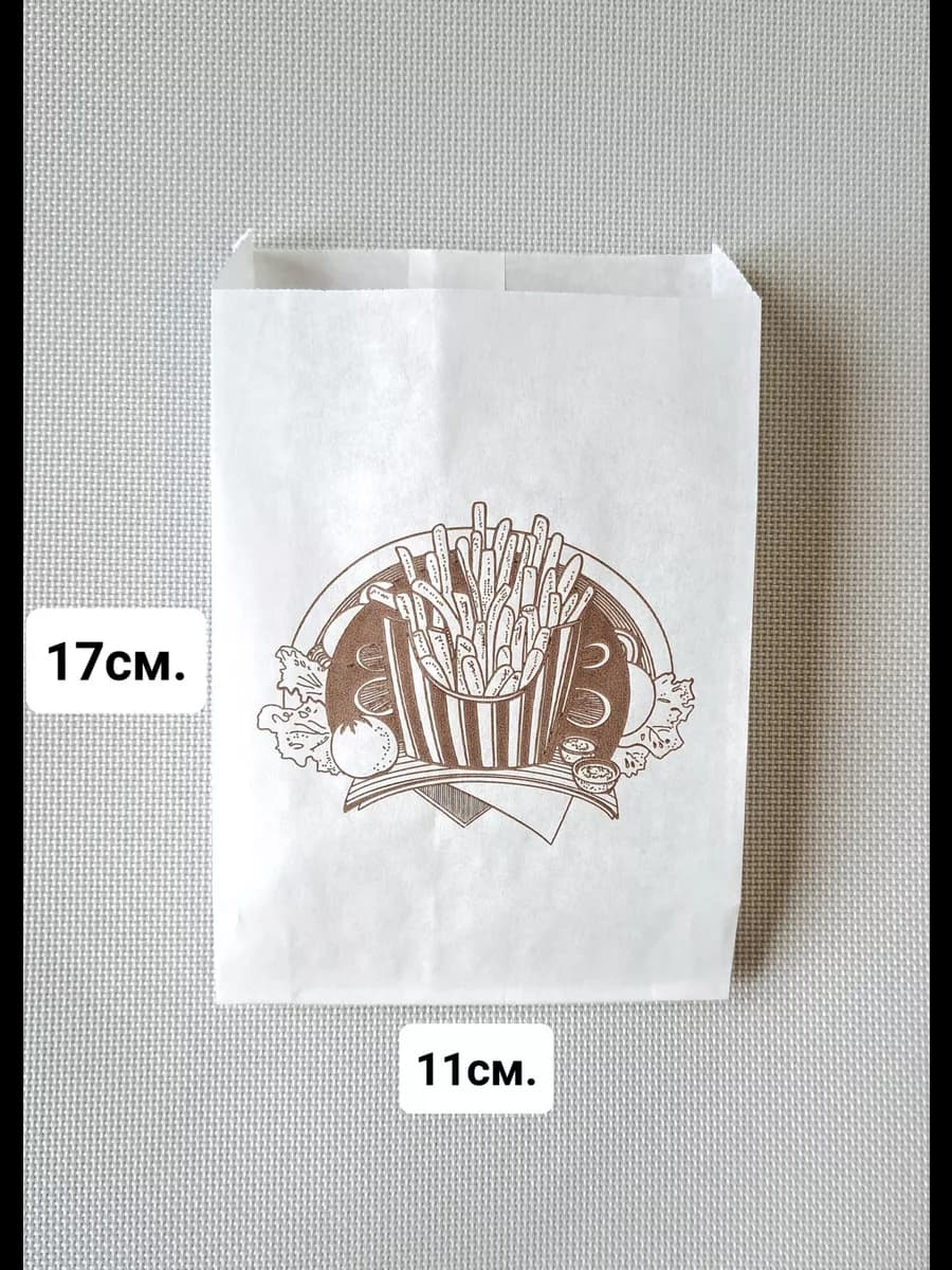 Пакет под фри 110*30*170мм Ж (3000/100/1) 1шт