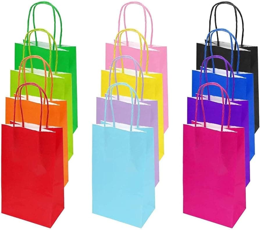 Бум пакеты 12*15*5 Крафт микс 5 цветов 20\1 1 шт