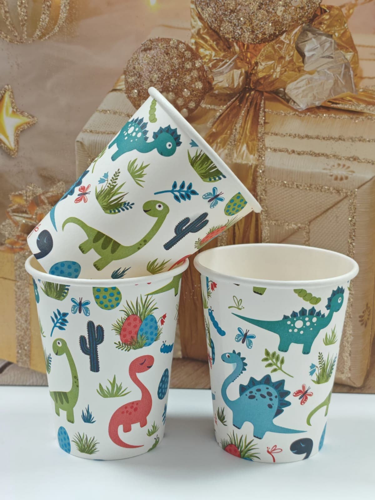 Бум стакан Папирус 0,250мл d80 Динозаврики 1000\50\20 50шт