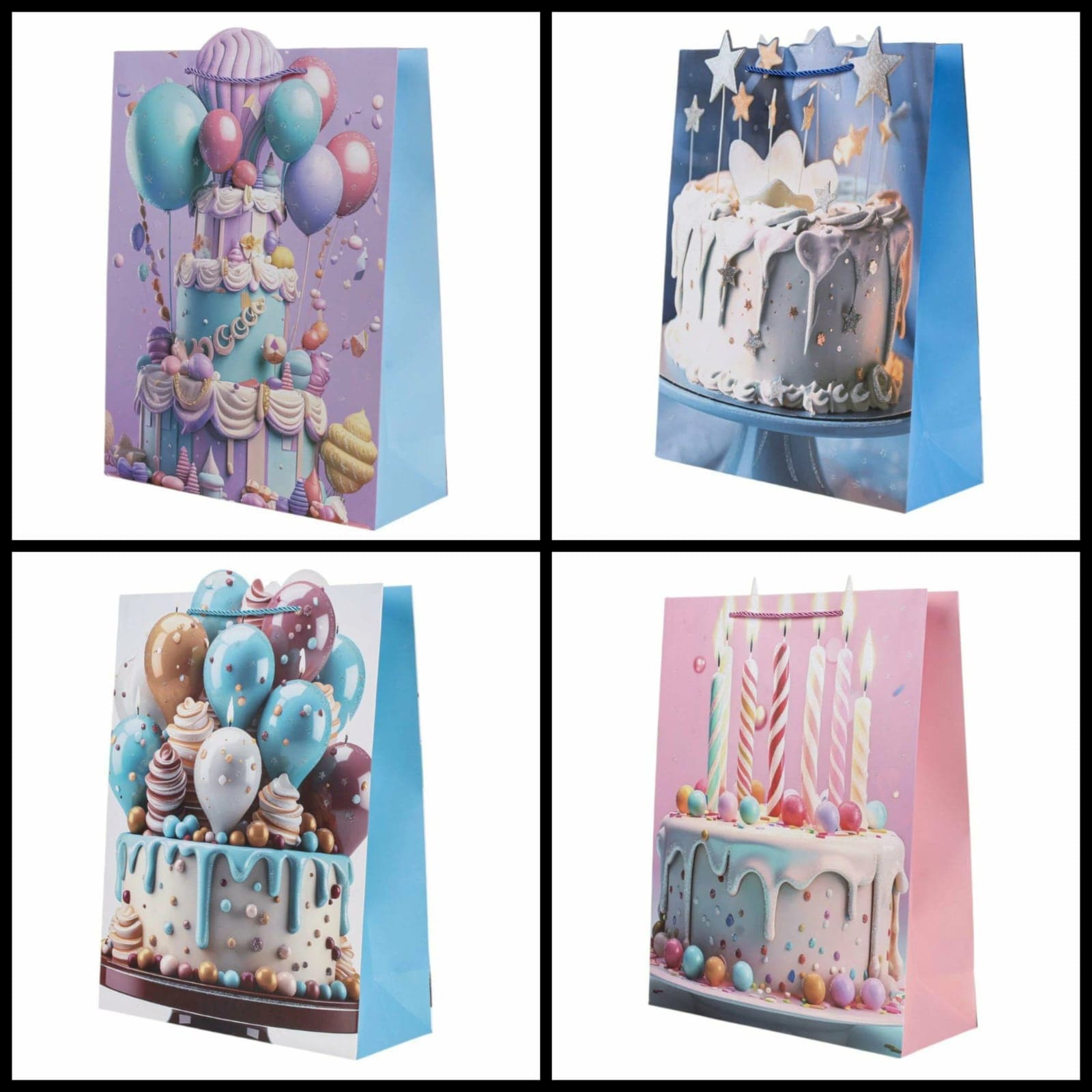 Бум пакет 18*23*10 Люкс Тортики ЗД (12шт) микс 1шт