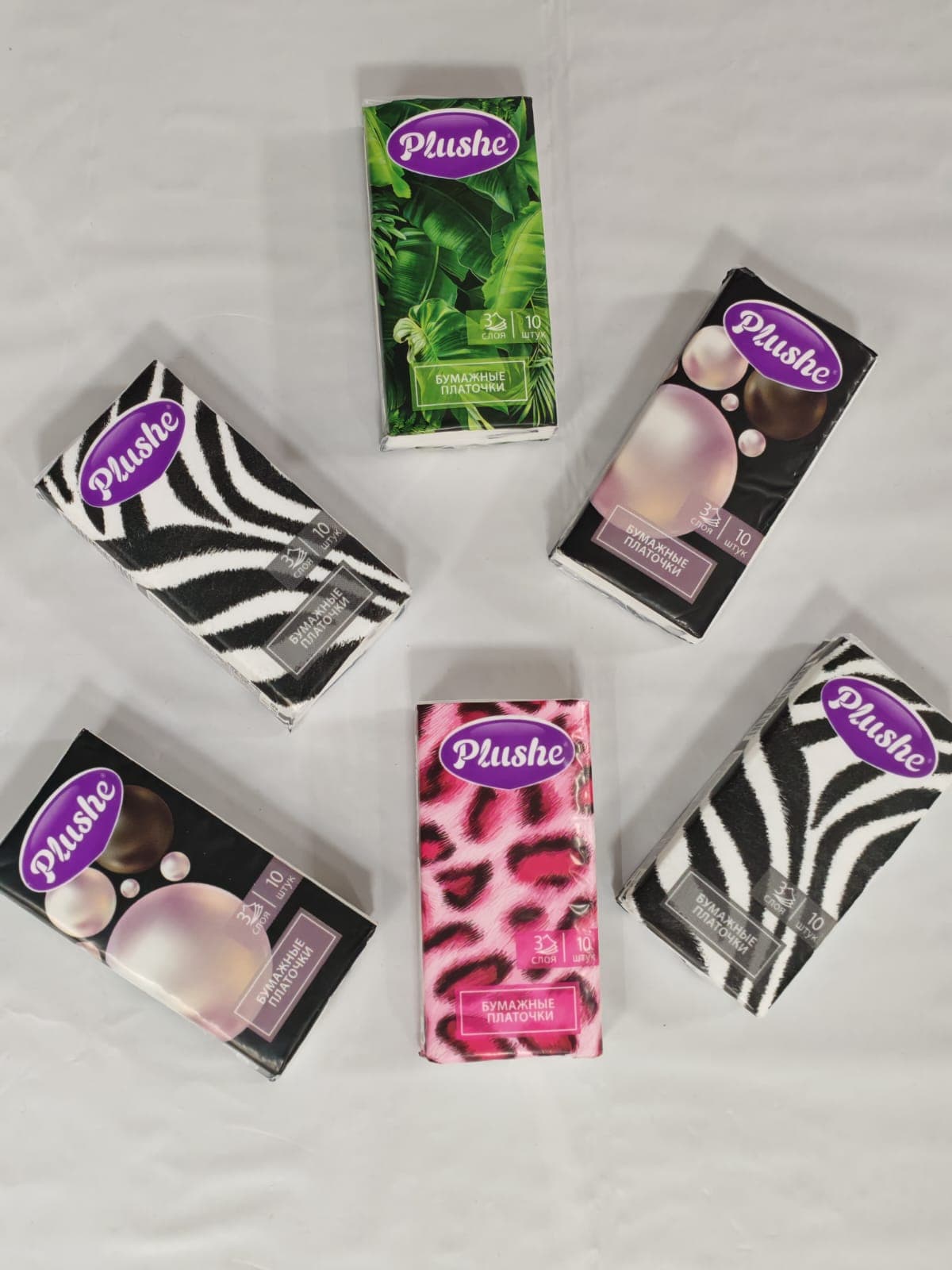 Платочки бум PLUSHE Deluxe Standart 3 слоя 10л (280/10/1) 1шт