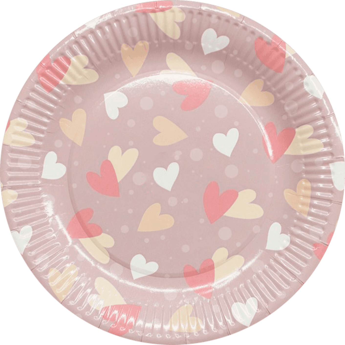 Бум тарелка Папирус d230мм Сердца 500\50\10 50шт