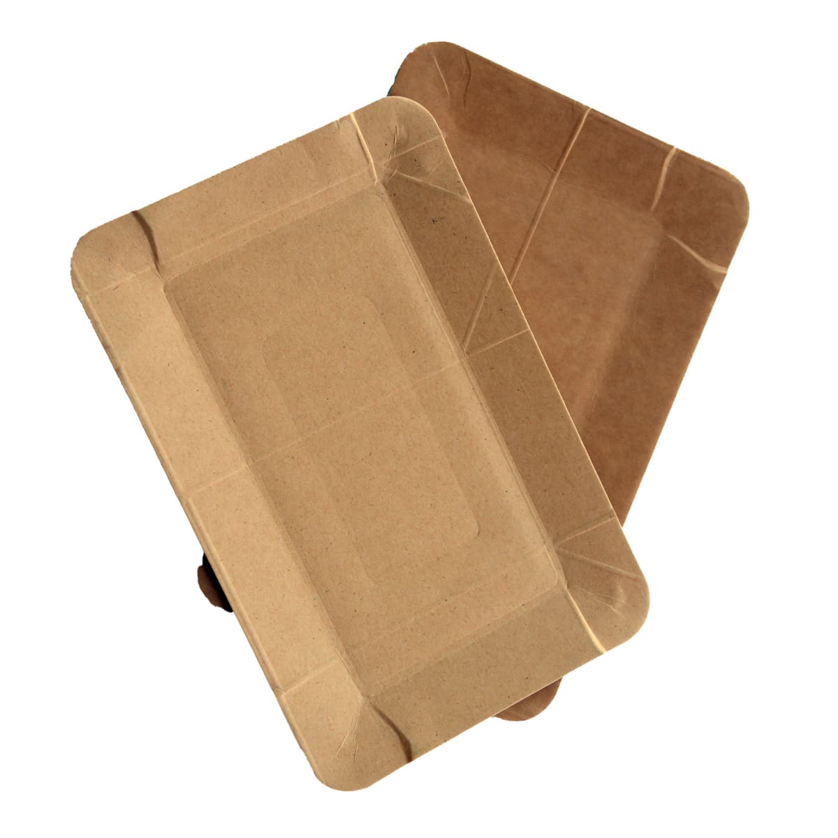 Тарелка картонная 13*20 прямоуг. молоко нефольгир Тмол крафт 1000\100\1 100шт