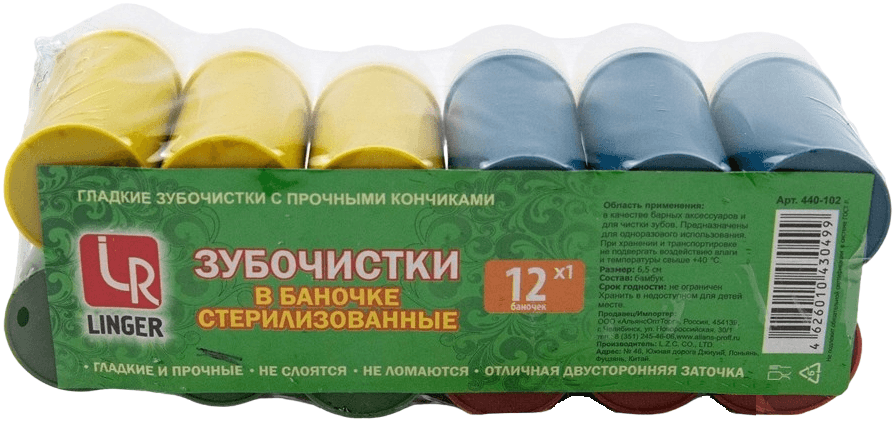 Зубочистки в баночке Linger (480/12/1) 1шт